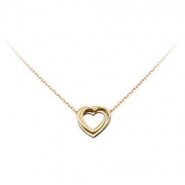 Trinity De Cartier Necklace Replica 3-Gold Heart Pendant