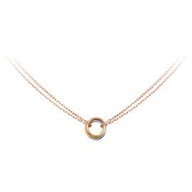 Trinity De Cartier Pink Gold Necklace Fake 3-Gold Pendant