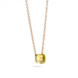 Pomellato Inspired Nudo Earrings in Rose Gold with Blue Quartz